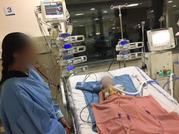7-month-old Yashank with heart disease battles for his life in the ICU