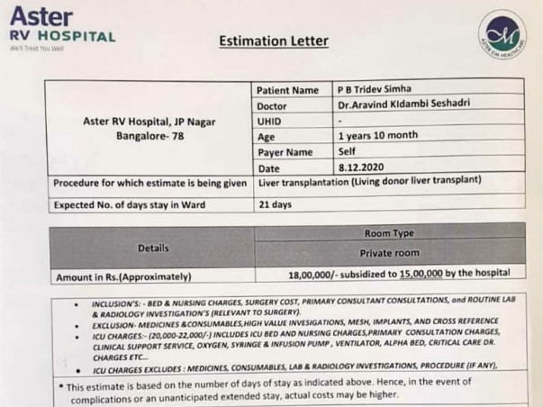 Help Bittu Aka Tridev Undergo Liver Transplantation