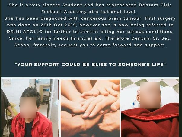 14 Years Old Reeya  Lepcha Needs Your Help Fight Brain Tumor