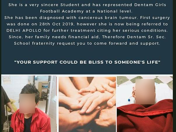 14 Years Old Reeya  Lepcha Needs Your Help Fight Brain Tumor