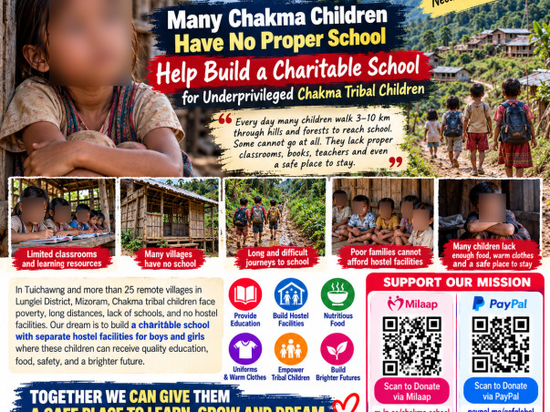 Help build a school for tribal children in Tuichawng