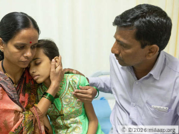 13-yer-old Deepti has an inflammatory disease that makes her starve