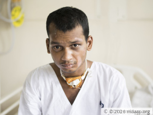 Help 24-year-old Atindra speak again after a serious accident