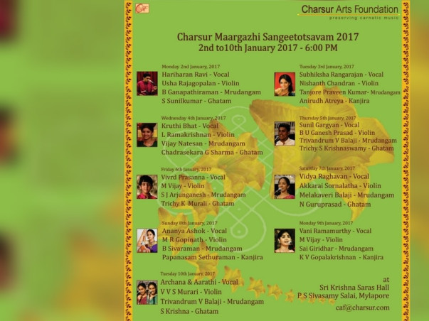 Support Charsur Arts Foundation To Preserve Carnatic Music