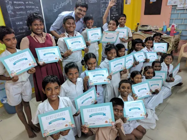 Support and share the dreams of V A Design Thinkers at CMS MGR Nagar!
