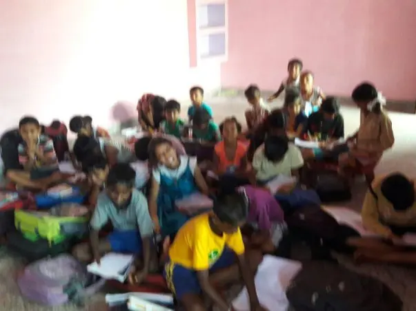 Toilets and Desk benches for students of primary school