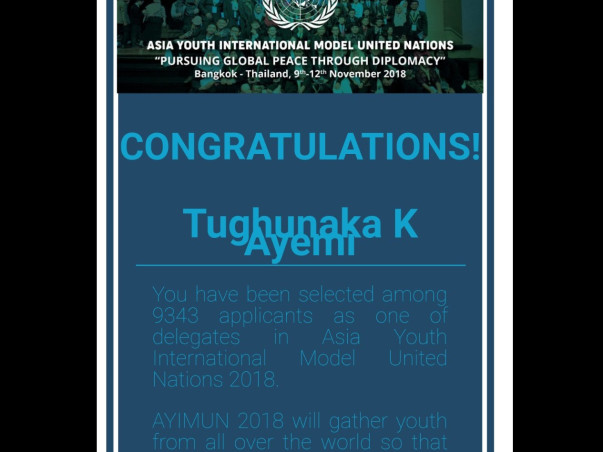 Help Me To Attend Asia Youth International Model United Nations