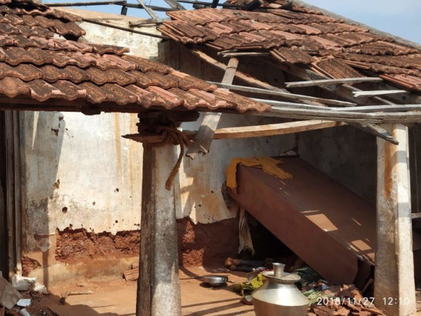 Re-Roofing House For Gaja Victims In Arimalam