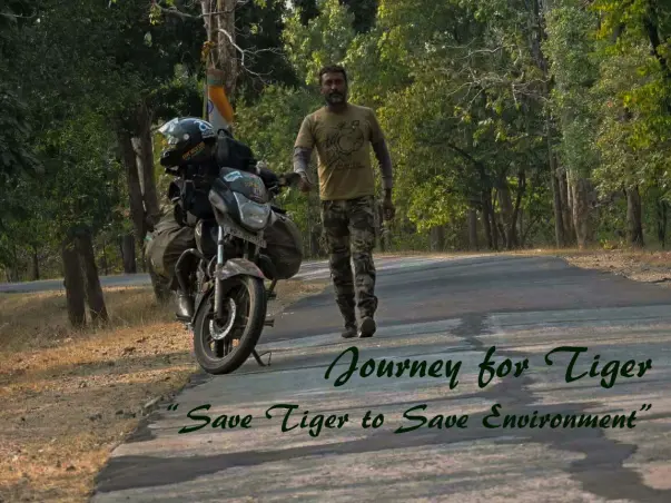 Support Motorcycle Campaign  For "Save Tiger to Save Environment"