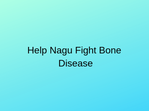 Help Nagu Fight Bone Disease