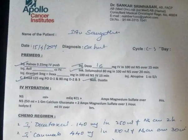 Financial Support For Sangeetha Cancer Treatment