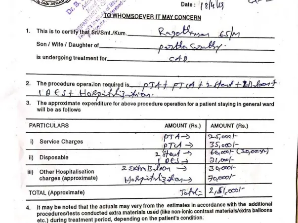 Request support for the Treatment