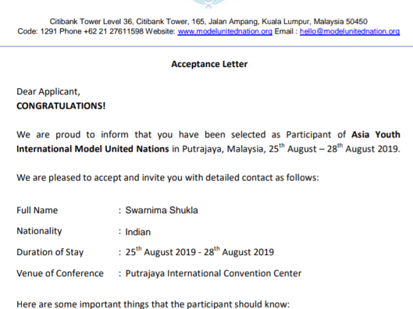 Help me to  participate in AYIMUN .