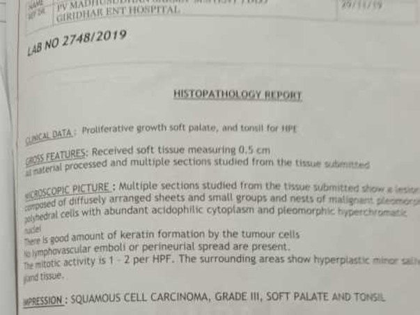 Help Krishna Mohan To Recover From Throat Cancer