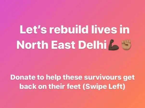 Let's rebuild lives in North East Delhi
