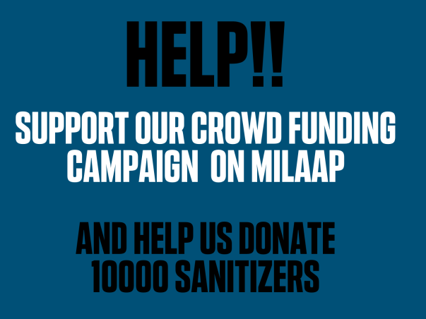Help Us Donate 10000 Sanitizers