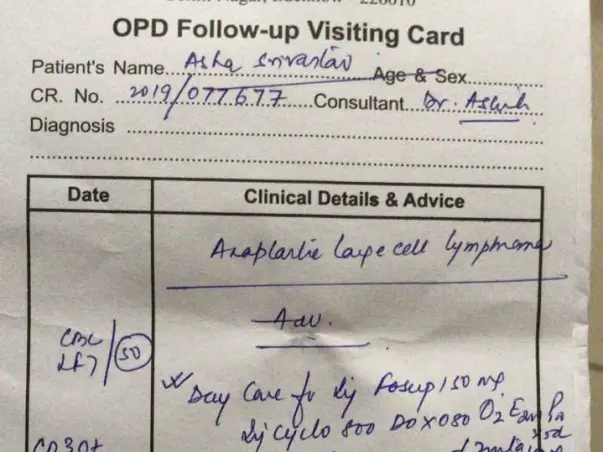 Help Asha Srivastava Recover From Lymphoma