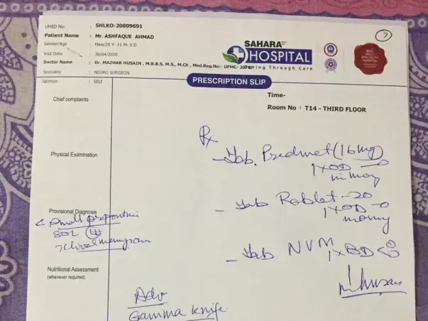 This 23 years old needs your urgent support in fighting Brain tumour (adults)