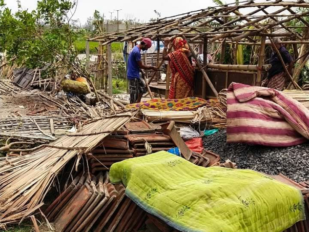 Rebuilding homes in village Rayranyachak(West Bengal) - Cyclone Amphan