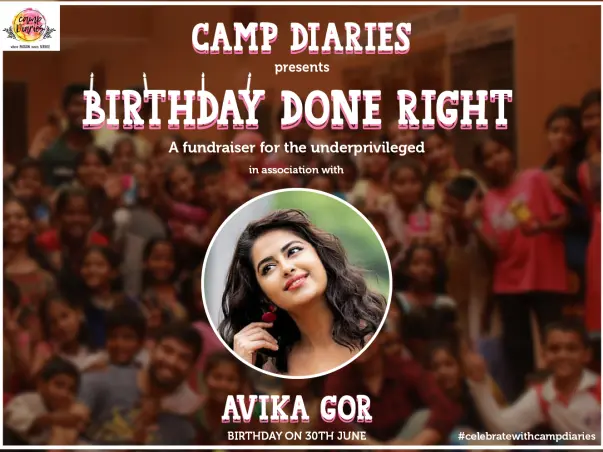 Avika Gor Birthday fundraiser with Camp Diaries(Creating Dreams Trust)