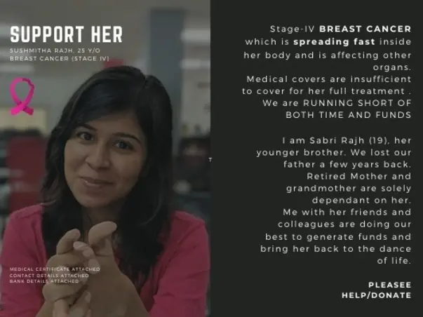Our Sister Is Fighting For Her Life, We Need Your Support To Save Her!