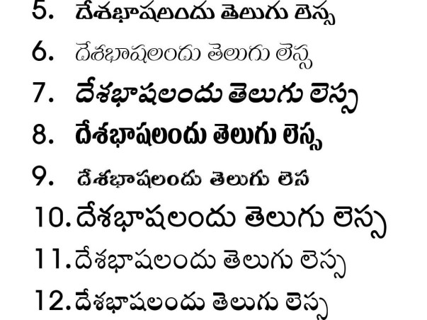 Telugu Unicode Font Development