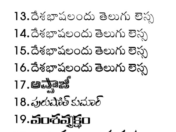 Telugu Unicode Font Development