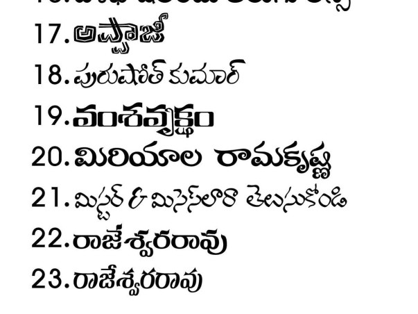 Telugu Unicode Font Development