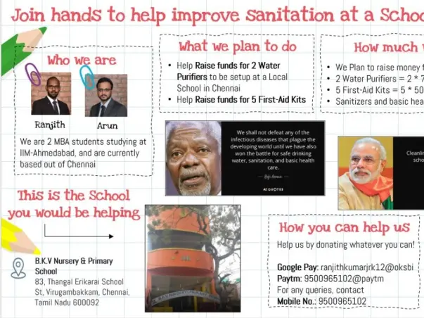 Help Provide Better Sanitation And Clean Drinking Water For Students!