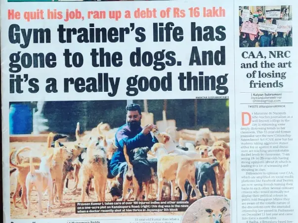 Support Praveen To Rescue Dogs