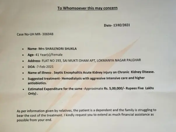 Help Shailendri Recover From Chronic Kidney disease