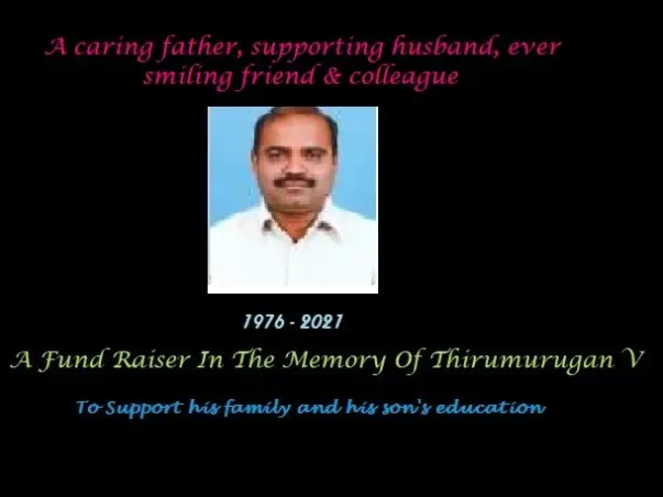 A Fund Raiser In The Memory Of Thirumurugan V