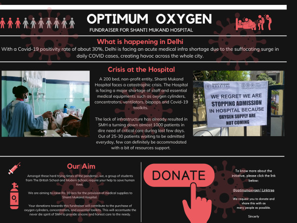 OPTIMUM OXYGEN: Support Shanti Mukand Hospital