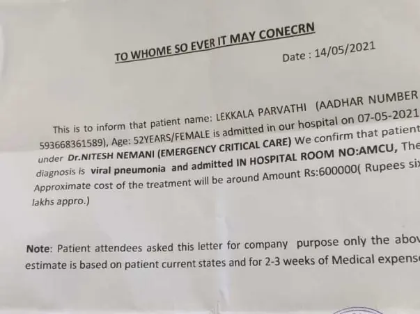 Help My Friends's Mother to Fight with Covid19 Pneumonia