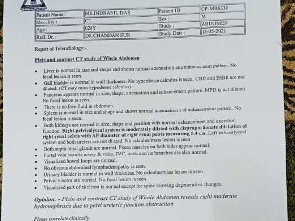 Need help for kidney operation to remove the obstruction in kidney