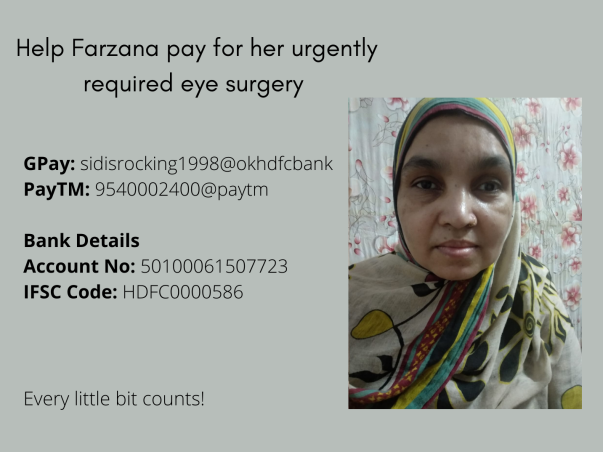 Help Farzana Pay For Her Urgently Required Eye Surgery