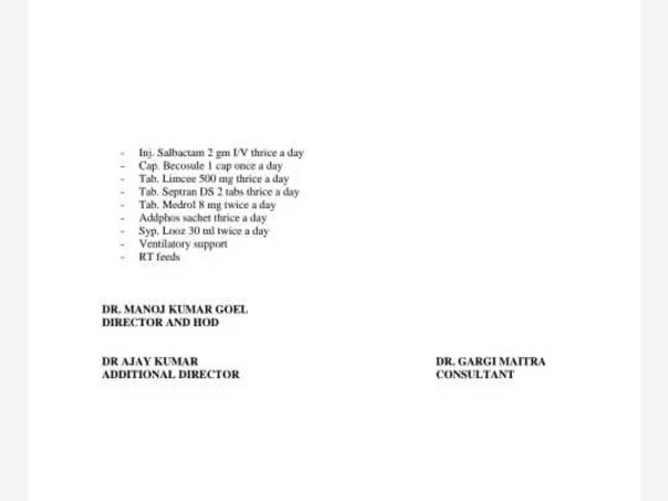 Help My Mother Fight Post Covid Pneumonia