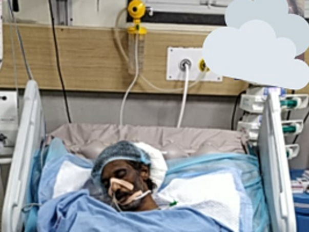 Harish is infected with covid-19 and he is in critical condition
