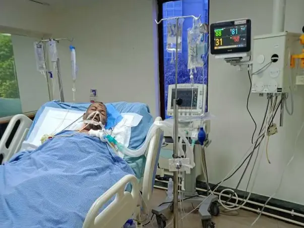 Support my father jafer to fight lung infection due to covid