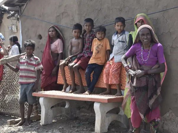 Distribution of ration-kit to poor tribal families affected by corona.