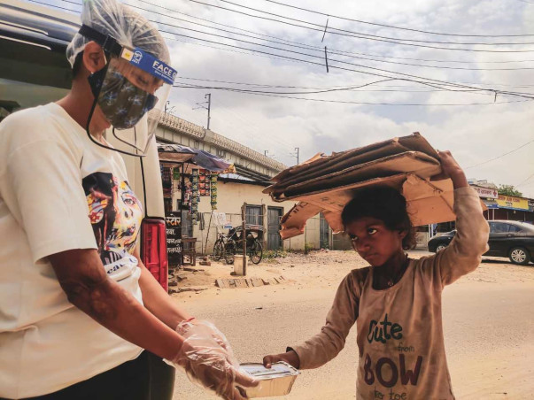 Support Food Distribution Drive by Acid Attack Survivors