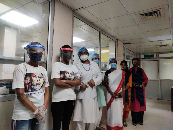Support Food Distribution Drive by Acid Attack Survivors