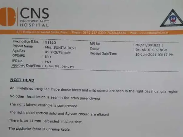 Help My Mother Fight Brain Haemorrhage