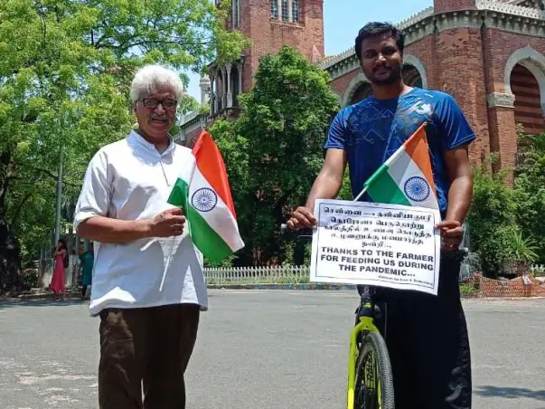 Thank You Farmers, Cycling 1000+ kms to say Thank you.