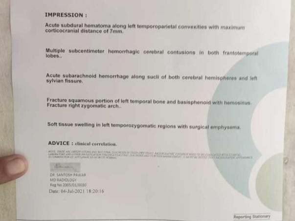 Support Arun Kumar To Recover From Head Injury