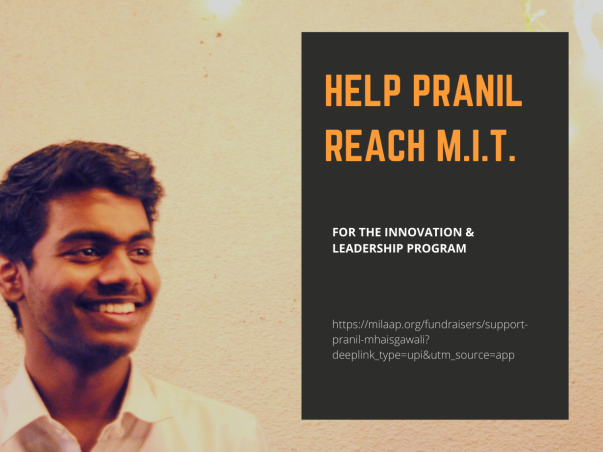 Make Pranil reach The Massachusetts University, US(28 Aug deadline)