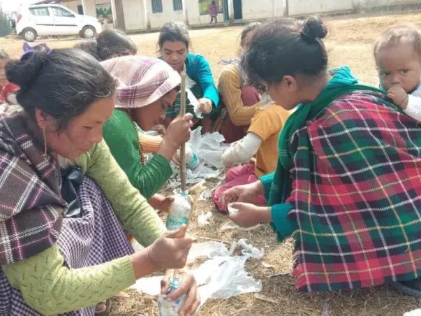 Support rural women empowerment through Bottle Brick