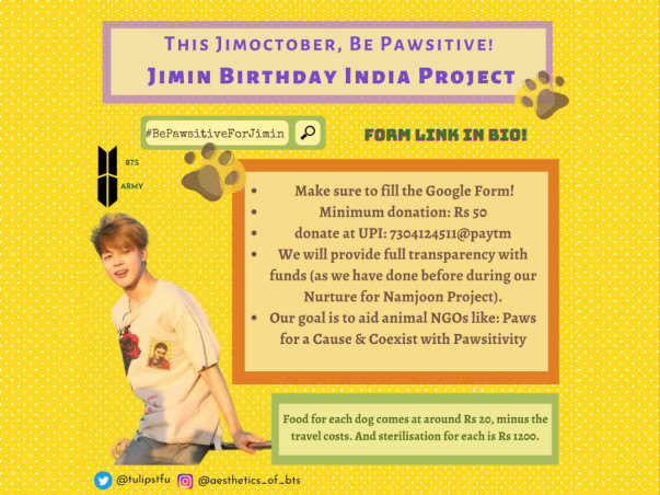 Be Pawsitive: Help Animals for Jimin's 26th Birthday!