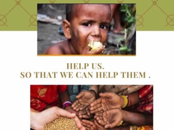 Help The Underprivileged In Combating HUNGER!