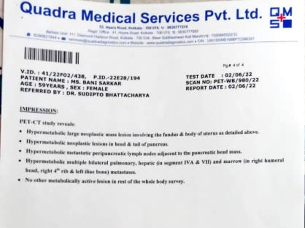 Support Bani Sarkar fight/recover from Multi Organ Cancer